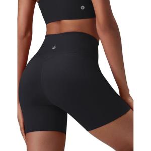image:imagebaleaf Sweatleaf Womens Biker Shorts 5 High Waist Tummy Control Butt Lifting Yoga Workout Running Spandex Short PantsBlack