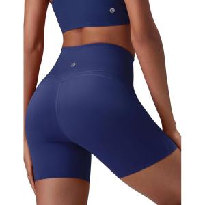 image:imagebaleaf Sweatleaf Womens Biker Shorts 5 High Waist Tummy Control Butt Lifting Yoga Workout Running Spandex Short PantsNavy Blue