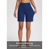 image:imageBALEAF Womens 7 Bermuda Shorts High Waisted Athletic Running Pull On Shorts with Pockets for Causal Summer