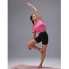 image:imagebaleaf Freeleaf Broadway Womens Biker Shorts with Pockets Dance Yoga Workout Gym Running 5 High Waist Short PantsBlack