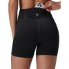 image:imagebaleaf Freeleaf Broadway Womens Biker Shorts with Pockets Dance Yoga Workout Gym Running 5 High Waist Short PantsBlack