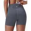 image:imagebaleaf Freeleaf Broadway Womens Biker Shorts with Pockets Dance Yoga Workout Gym Running 5 High Waist Short PantsDark Gray