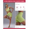 image:imagebaleaf Freeleaf Broadway Womens Biker Shorts with Pockets Dance Yoga Workout Gym Running 5 High Waist Short PantsLight Green
