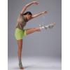 image:imagebaleaf Freeleaf Broadway Womens Biker Shorts with Pockets Dance Yoga Workout Gym Running 5 High Waist Short PantsLight Green