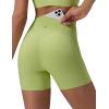 image:imagebaleaf Freeleaf Broadway Womens Biker Shorts with Pockets Dance Yoga Workout Gym Running 5 High Waist Short PantsLight Green