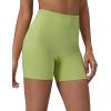 image:imagebaleaf Freeleaf Broadway Womens Biker Shorts with Pockets Dance Yoga Workout Gym Running 5 High Waist Short PantsLight Green