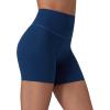 image:imagebaleaf Freeleaf Broadway Womens Biker Shorts with Pockets Dance Yoga Workout Gym Running 5 High Waist Short PantsNavy Blue
