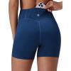 image:imagebaleaf Freeleaf Broadway Womens Biker Shorts with Pockets Dance Yoga Workout Gym Running 5 High Waist Short PantsNavy Blue
