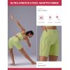 image:imagebaleaf Freeleaf Broadway Womens Biker Shorts with Pockets Dance Yoga Workout Gym Running 8 High Waist Short PantsLight Green