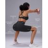 image:imagebaleaf Sweatleaf Womens Biker Shorts 8 Long High Waist Tummy Control Butt Lifting Yoga Workout Running Spandex Short PantsBlack