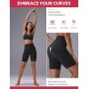 image:imagebaleaf Sweatleaf Womens Biker Shorts 8 Long High Waist Tummy Control Butt Lifting Yoga Workout Running Spandex Short PantsBlack