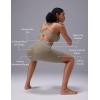 image:imagebaleaf Sweatleaf Womens Biker Shorts 8 Long High Waist Tummy Control Butt Lifting Yoga Workout Running Spandex Short PantsBrown