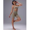 image:imagebaleaf Sweatleaf Womens Biker Shorts 8 Long High Waist Tummy Control Butt Lifting Yoga Workout Running Spandex Short PantsBrown