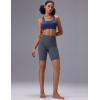 image:imagebaleaf Sweatleaf Womens Biker Shorts 8 Long High Waist Tummy Control Butt Lifting Yoga Workout Running Spandex Short PantsDark Gray