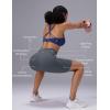 image:imagebaleaf Sweatleaf Womens Biker Shorts 8 Long High Waist Tummy Control Butt Lifting Yoga Workout Running Spandex Short PantsDark Gray