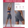 image:imagebaleaf Sweatleaf Womens Biker Shorts 8 Long High Waist Tummy Control Butt Lifting Yoga Workout Running Spandex Short PantsDark Gray