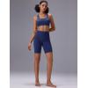 image:imagebaleaf Sweatleaf Womens Biker Shorts 8 Long High Waist Tummy Control Butt Lifting Yoga Workout Running Spandex Short PantsNavy Blue