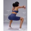 image:imagebaleaf Sweatleaf Womens Biker Shorts 8 Long High Waist Tummy Control Butt Lifting Yoga Workout Running Spandex Short PantsNavy Blue