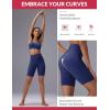 image:imagebaleaf Sweatleaf Womens Biker Shorts 8 Long High Waist Tummy Control Butt Lifting Yoga Workout Running Spandex Short PantsNavy Blue