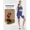 image:imagebaleaf Women 8 Biker Shorts with Pockets High Waisted Workout Short Tummy Control Yoga Gym Spandex Running VolleyballNavy Blue