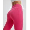 image:imagebaleaf Women 8 Biker Shorts with Pockets High Waisted Workout Short Tummy Control Yoga Gym Spandex Running VolleyballRose Red