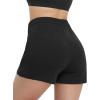 image:imagebaleaf Womens 4 High Waisted Workout Shorts with Pockets Elastic Athletic Gym Running Yoga Shorts Modal SoftBlack