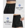 image:imagebaleaf Womens 4 High Waisted Workout Shorts with Pockets Elastic Athletic Gym Running Yoga Shorts Modal SoftBlack