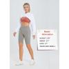 image:imagebaleaf Womens Long Biker Shorts High Waist Yoga Compression Spandex Knee Length Workout Shorts with Pockets 10 Frost Gray XL