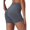 image:imagebaleaf Freeleaf Broadway Womens Biker Shorts with Pockets Dance Yoga Workout Gym Running 5 High Waist Short PantsDark Gray
