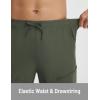image:imagebaleaf Mens Hiking Pants Lightweight Quick Dry Elastic Waist Water Resistant Cargo Pants with 6 Pockets Fishing OutdoorArmy Green
