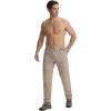 image:imagebaleaf Mens Hiking Pants Lightweight Quick Dry Elastic Waist Water Resistant Cargo Pants with 6 Pockets Fishing OutdoorKhaki