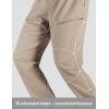 image:imagebaleaf Mens Hiking Pants Lightweight Quick Dry Elastic Waist Water Resistant Cargo Pants with 6 Pockets Fishing OutdoorKhaki