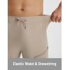 image:imagebaleaf Mens Hiking Pants Lightweight Quick Dry Elastic Waist Water Resistant Cargo Pants with 6 Pockets Fishing OutdoorKhaki