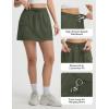 image:imagebaleaf Skorts for Women with Pockets Athletic Skort High Waisted Hiking Cargo Golf Travel Skirts Water Resistant UPF 50Army Green