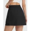 image:imagebaleaf Skorts for Women with Pockets Athletic Skort High Waisted Hiking Cargo Golf Travel Skirts Water Resistant UPF 50Black