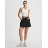 image:imagebaleaf Skorts for Women with Pockets Athletic Skort High Waisted Hiking Cargo Golf Travel Skirts Water Resistant UPF 50Black