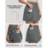 image:imagebaleaf Skorts for Women with Pockets Athletic Skort High Waisted Hiking Cargo Golf Travel Skirts Water Resistant UPF 50Dark Gray