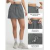 image:imagebaleaf Skorts for Women with Pockets Athletic Skort High Waisted Hiking Cargo Golf Travel Skirts Water Resistant UPF 50Dark Gray