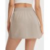 image:imagebaleaf Skorts for Women with Pockets Athletic Skort High Waisted Hiking Cargo Golf Travel Skirts Water Resistant UPF 50Khaki