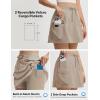 image:imagebaleaf Skorts for Women with Pockets Athletic Skort High Waisted Hiking Cargo Golf Travel Skirts Water Resistant UPF 50Khaki