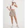 image:imagebaleaf Skorts for Women with Pockets Athletic Skort High Waisted Hiking Cargo Golf Travel Skirts Water Resistant UPF 50Khaki