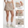 image:imagebaleaf Skorts for Women with Pockets Athletic Skort High Waisted Hiking Cargo Golf Travel Skirts Water Resistant UPF 50Khaki