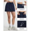 image:imagebaleaf Skorts for Women with Pockets Athletic Skort High Waisted Hiking Cargo Golf Travel Skirts Water Resistant UPF 50Navy Blue