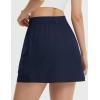 image:imagebaleaf Skorts for Women with Pockets Athletic Skort High Waisted Hiking Cargo Golf Travel Skirts Water Resistant UPF 50Navy Blue
