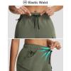 image:imagebaleaf Womens 15 Long Shorts with 7 Pockets Knee Length Hiking Bermuda Shorts Lightweight Quick Dry Cargo CaprisArmy Green
