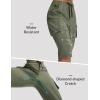 image:imagebaleaf Womens 15 Long Shorts with 7 Pockets Knee Length Hiking Bermuda Shorts Lightweight Quick Dry Cargo CaprisArmy Green