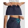 image:imagebaleaf Womens 15 Long Shorts with 7 Pockets Knee Length Hiking Bermuda Shorts Lightweight Quick Dry Cargo CaprisNavy Blue