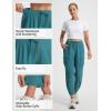 image:imagebaleaf Womens 26 Travel Pants with Zipper Pockets Petite Ankle Slacks Lightweight Stretch Quick Dry Cargo Summer CoolDark Green