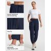 image:imagebaleaf Womens 26 Travel Pants with Zipper Pockets Petite Ankle Slacks Lightweight Stretch Quick Dry Cargo Summer CoolNavy Blue