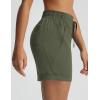 image:imagebaleaf Womens 5 Hiking Shorts with Zipper Pockets Lightweight Water Resistant Strech Quick Dry Golf Athletic ShortsArmy Green